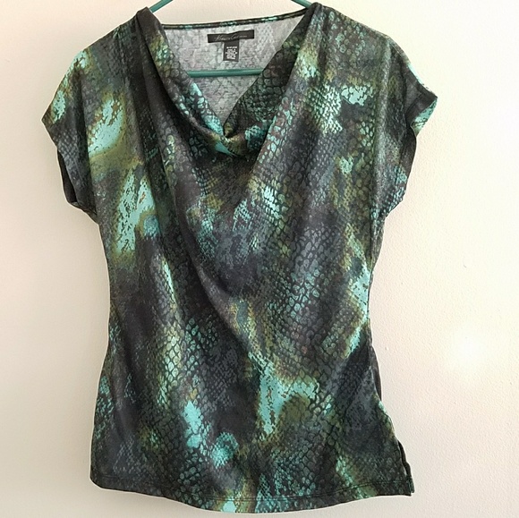 Kenneth Cole Reaction Tops - Snake Print Blouse